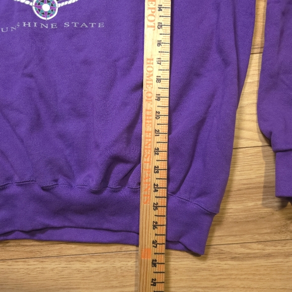 Vintage Discus Athletics Purple Sweatshirt Florida Sunshine State 1995 Size M - Picture 7 of 9